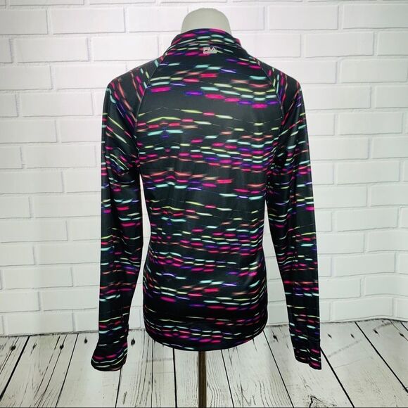 Fila Sport Black Multicolored Half Zip Pullover - Medium - Picture 5 of 10